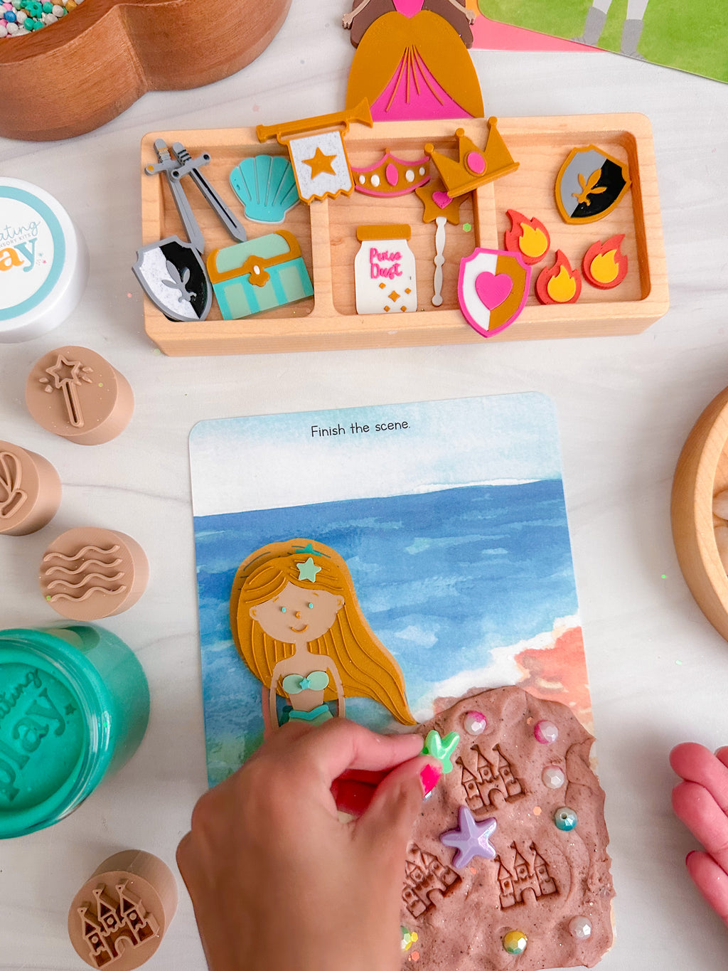 Instant Digital Download - Enchanted Castles Playdough Mats by Victoria