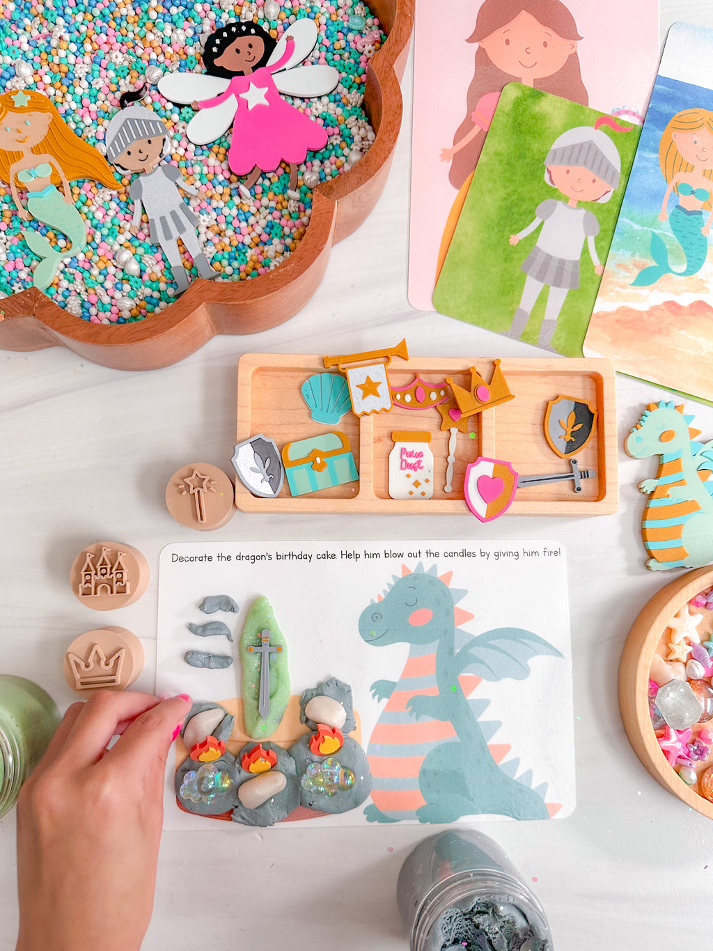 Instant Digital Download - Enchanted Castles Playdough Mats by Victoria