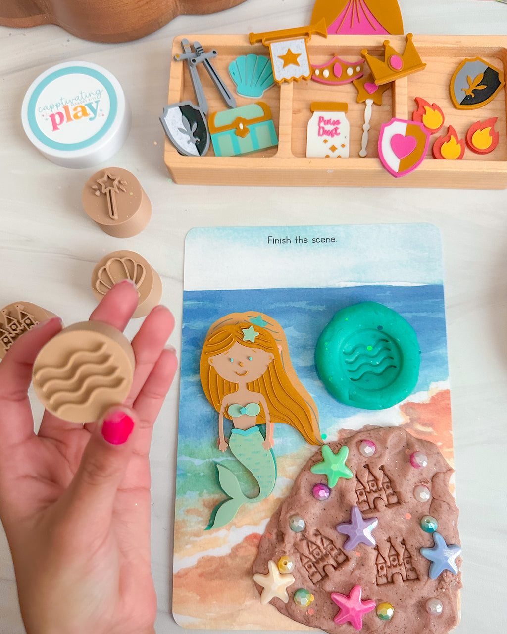 Instant Digital Download - Enchanted Castles Playdough Mats by Victoria