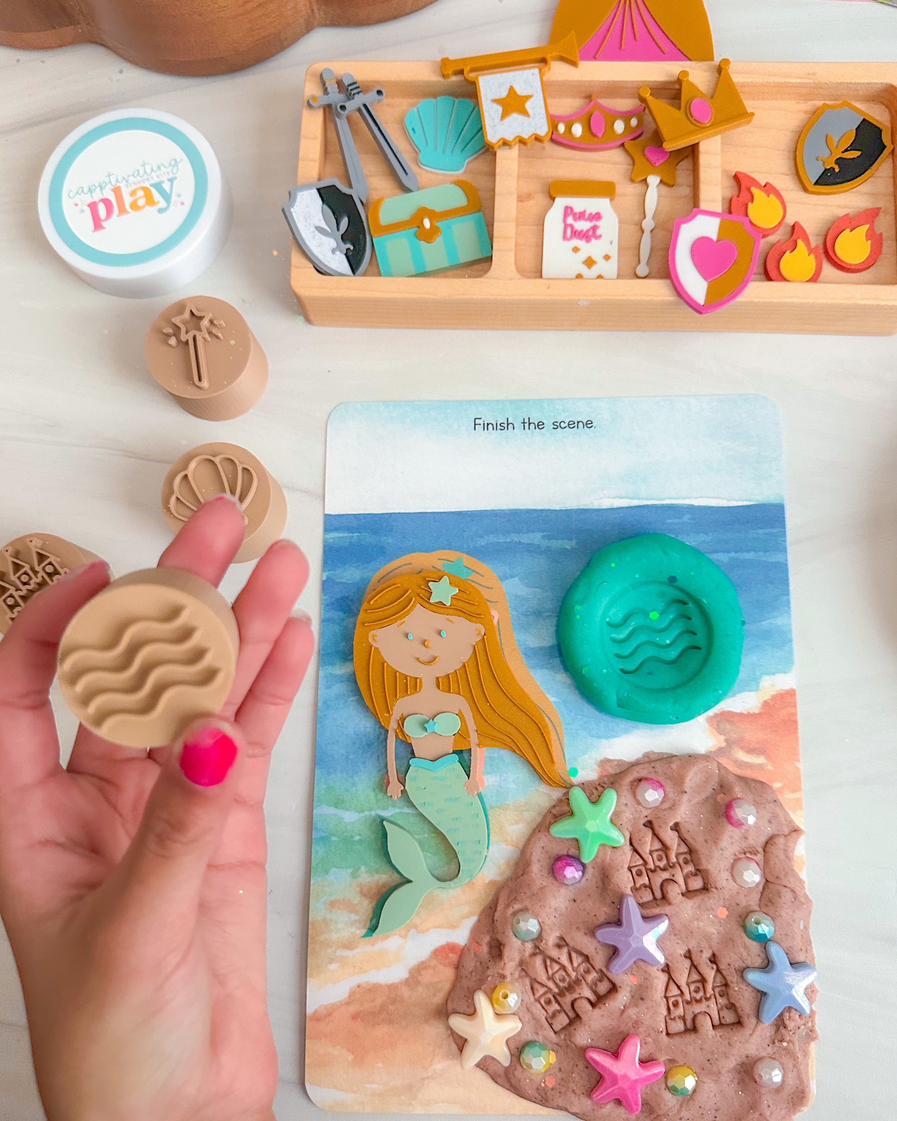 Instant Digital Download - Enchanted Castles Playdough Mats by Victoria