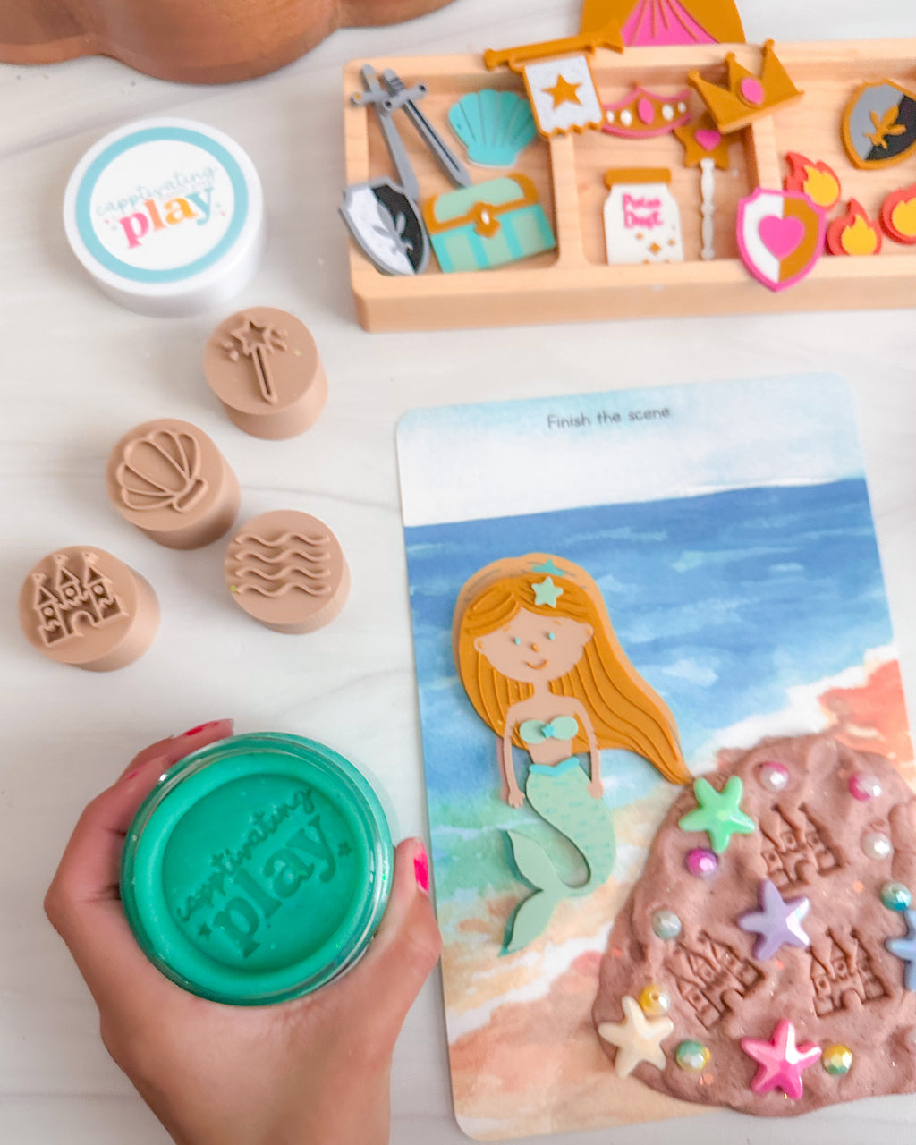 Instant Digital Download - Enchanted Castles Playdough Mats by Victoria