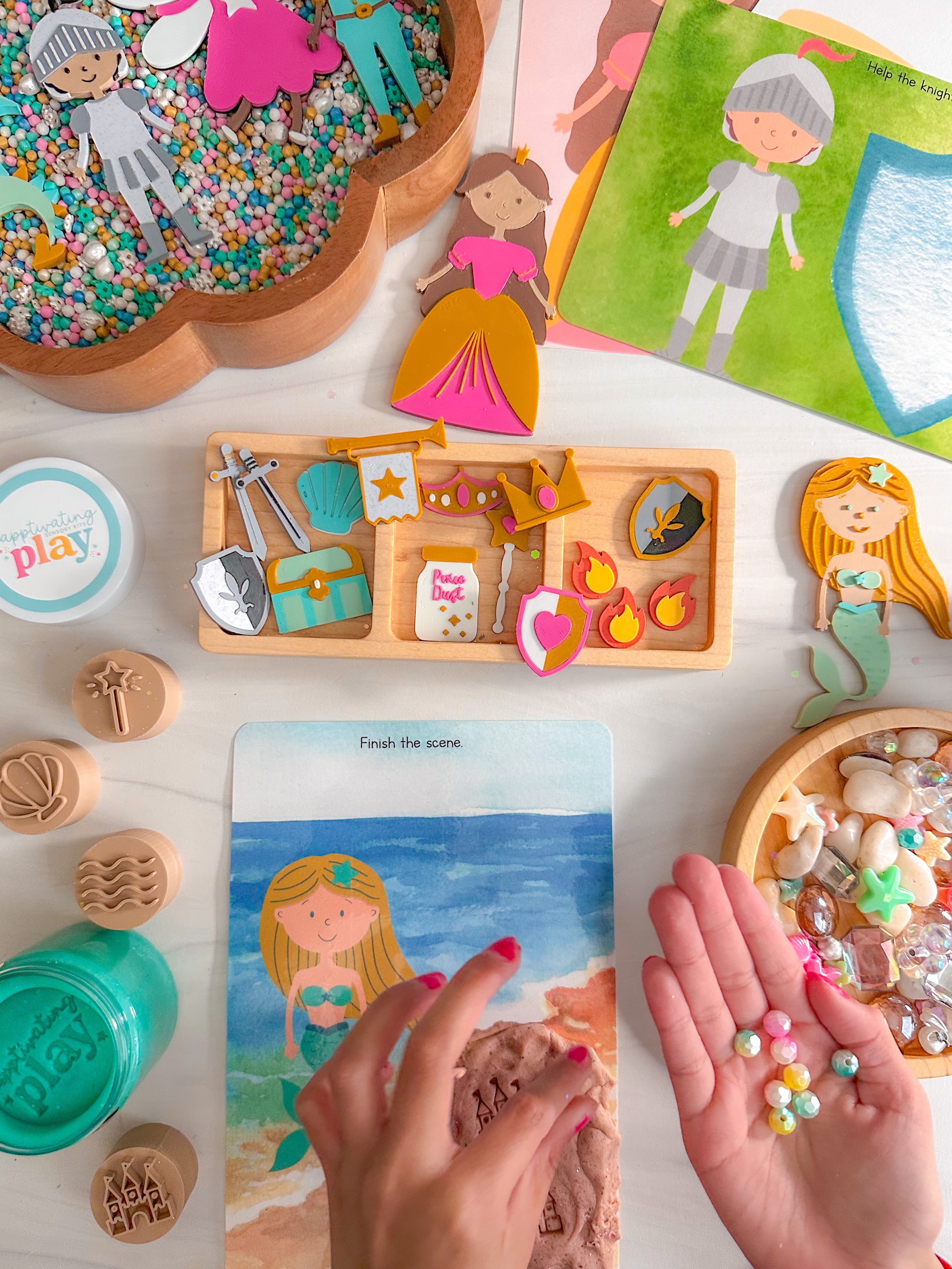 Instant Digital Download - Enchanted Castles Playdough Mats by Victoria