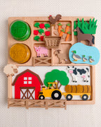 10.75" Custom Wooden Playdough Tray with Insert (PRE-ORDER)